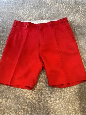 ISLAND LINEN Red Men's Casual Shorts SIZE 36